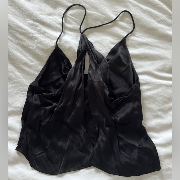 ZARA SATIN CAMISOLE WITH OPEN BACK - Women | Color: Black | Size: M - Picture 5 of 5